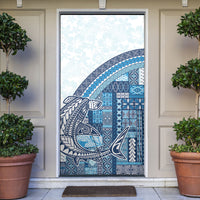 Samoa Mamanu Siapo Royal Blue Door Cover Tatau Malie