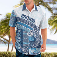 Samoa Mamanu Siapo Royal Blue Hawaiian Shirt Tatau Malie