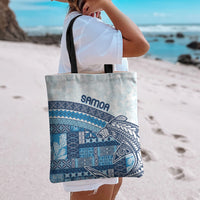 Samoa Mamanu Siapo Royal Blue Tote Bag Tatau Malie