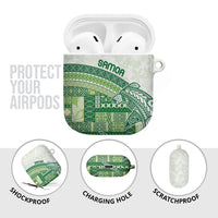 Samoa Mamanu Siapo Forest Green AirPods Case Tatau Malie