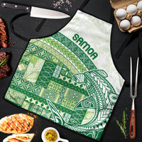 Samoa Mamanu Siapo Forest Green Apron Tatau Malie