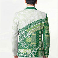 Samoa Mamanu Siapo Forest Green Blazer Tatau Malie