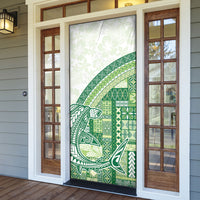 Samoa Mamanu Siapo Forest Green Door Cover Tatau Malie