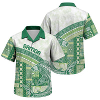 Samoa Mamanu Siapo Forest Green Family Matching Tank Maxi Dress and Hawaiian Shirt Tatau Malie