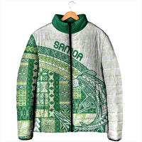 Samoa Mamanu Siapo Forest Green Padded Jacket Tatau Malie