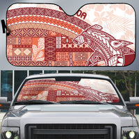 Samoa Mamanu Siapo Crimson Auto Sun Shade Tatau Malie