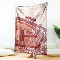 Samoa Mamanu Siapo Crimson Blanket Tatau Malie
