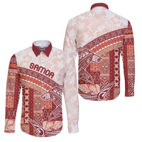 Samoa Mamanu Siapo Crimson Family Matching Puletasi and Hawaiian Shirt Tatau Malie