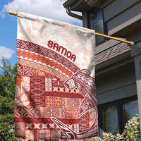Samoa Mamanu Siapo Crimson Garden Flag Tatau Malie