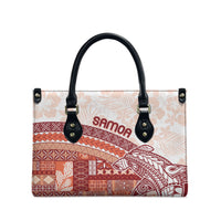 Samoa Mamanu Siapo Crimson Leather Bag Tatau Malie