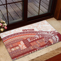 Samoa Mamanu Siapo Crimson Rubber Doormat Tatau Malie