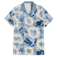 Aloha Hawaii Paniolo Jeans Palaka Family Matching Off Shoulder Maxi Dress and Hawaiian Shirt Coastal Rodeo - Polynesian Pride