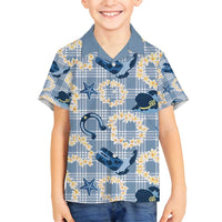Aloha Hawaii Paniolo Jeans Palaka Family Matching Off Shoulder Maxi Dress and Hawaiian Shirt Coastal Rodeo - Polynesian Pride