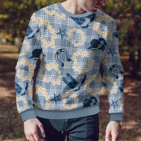 Aloha Hawaii Paniolo Jeans Palaka Ugly Christmas Sweater Coastal Rodeo - Polynesian Pride