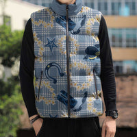 Aloha Hawaii Paniolo Jeans Palaka Sleeveless Puffer Jacket Coastal Rodeo - Polynesian Pride