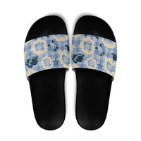 Aloha Hawaii Paniolo Jeans Palaka Slide Sandals Coastal Rodeo - Polynesian Pride
