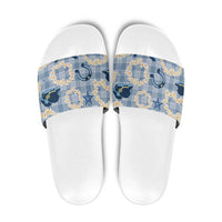 Aloha Hawaii Paniolo Jeans Palaka Slide Sandals Coastal Rodeo - Polynesian Pride