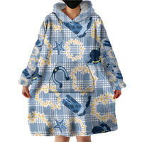 Aloha Hawaii Paniolo Jeans Palaka Wearable Blanket Hoodie Coastal Rodeo - Polynesian Pride