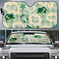 Aloha Hawaii Paniolo Mint Palaka Auto Sun Shade Coastal Rodeo - Polynesian Pride