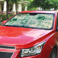 Aloha Hawaii Paniolo Mint Palaka Auto Sun Shade Coastal Rodeo - Polynesian Pride