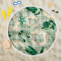 Aloha Hawaii Paniolo Mint Palaka Beach Blanket Coastal Rodeo - Polynesian Pride