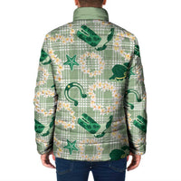 Aloha Hawaii Paniolo Mint Palaka Padded Jacket Coastal Rodeo - Polynesian Pride