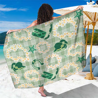 Aloha Hawaii Paniolo Mint Palaka Sarong Coastal Rodeo - Polynesian Pride