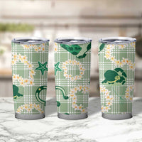 Aloha Hawaii Paniolo Mint Palaka Tumbler Cup Coastal Rodeo - Polynesian Pride