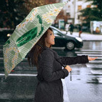 Aloha Hawaii Paniolo Mint Palaka Umbrella Coastal Rodeo - Polynesian Pride