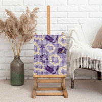 Aloha Hawaii Paniolo Lavender Palaka Canvas Wall Art Coastal Rodeo - Polynesian Pride