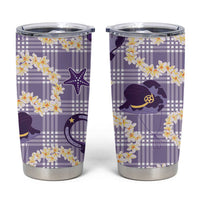 Aloha Hawaii Paniolo Lavender Palaka Tumbler Cup Coastal Rodeo - Polynesian Pride
