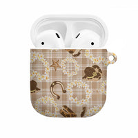 Aloha Hawaii Paniolo Khaki Palaka AirPods Case Coastal Rodeo - Polynesian Pride