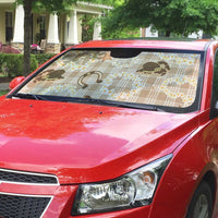 Aloha Hawaii Paniolo Khaki Palaka Auto Sun Shade Coastal Rodeo - Polynesian Pride