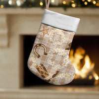 Aloha Hawaii Paniolo Khaki Palaka Christmas Stocking Coastal Rodeo - Polynesian Pride