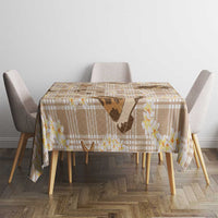 Aloha Hawaii Paniolo Khaki Palaka Tablecloth Coastal Rodeo - Polynesian Pride