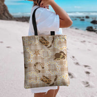 Aloha Hawaii Paniolo Khaki Palaka Tote Bag Coastal Rodeo - Polynesian Pride