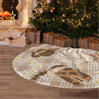 Aloha Hawaii Paniolo Khaki Palaka Tree Skirt Coastal Rodeo - Polynesian Pride