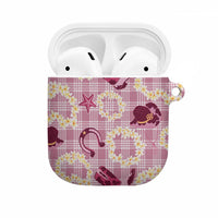 Aloha Hawaii Paniolo Lokelani Rose Palaka AirPods Case Coastal Rodeo - Polynesian Pride