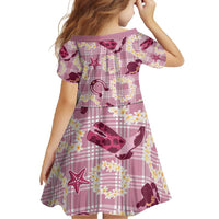 Aloha Hawaii Paniolo Lokelani Rose Palaka Family Matching Off Shoulder Maxi Dress and Hawaiian Shirt Coastal Rodeo - Polynesian Pride
