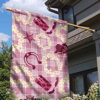 Aloha Hawaii Paniolo Lokelani Rose Palaka Garden Flag Coastal Rodeo - Polynesian Pride