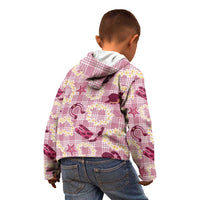 Aloha Hawaii Paniolo Lokelani Rose Palaka Kid Hoodie Coastal Rodeo LT7 - Polynesian Pride