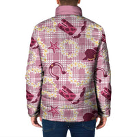 Aloha Hawaii Paniolo Lokelani Rose Palaka Padded Jacket Coastal Rodeo - Polynesian Pride