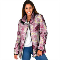 Aloha Hawaii Paniolo Lokelani Rose Palaka Padded Jacket Coastal Rodeo - Polynesian Pride
