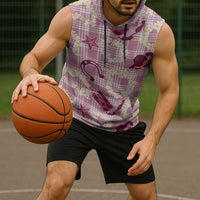 Aloha Hawaii Paniolo Lokelani Rose Palaka Sleeveless Hoodie Coastal Rodeo - Polynesian Pride