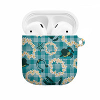 Aloha Hawaii Paniolo Teal Palaka AirPods Case Coastal Rodeo - Polynesian Pride