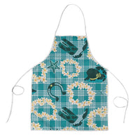Aloha Hawaii Paniolo Teal Palaka Apron Coastal Rodeo - Polynesian Pride