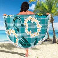 Aloha Hawaii Paniolo Teal Palaka Beach Blanket Coastal Rodeo - Polynesian Pride