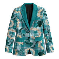 Aloha Hawaii Paniolo Teal Palaka Blazer Coastal Rodeo - Polynesian Pride