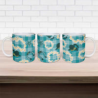Aloha Hawaii Paniolo Teal Palaka Ceramic Mug Coastal Rodeo - Polynesian Pride