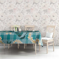 Aloha Hawaii Paniolo Teal Palaka Tablecloth Coastal Rodeo - Polynesian Pride